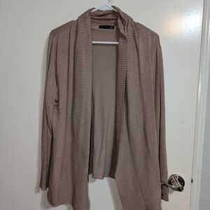 Elegant Tan Open Front Cardigan by [Brand]